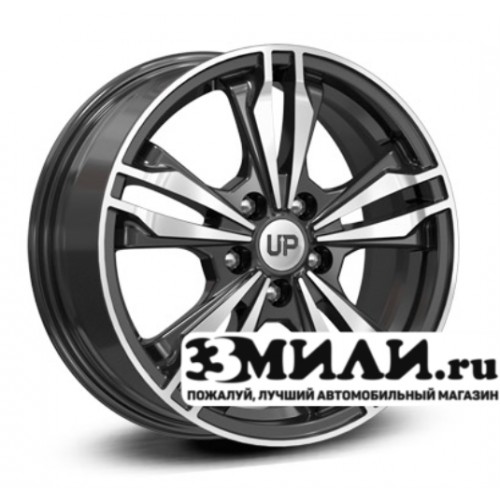 Диск 6.5x16 5x114.30 ET43 D67.10 Wheels UP Up103 Черный с полированной лицевой поверхностью