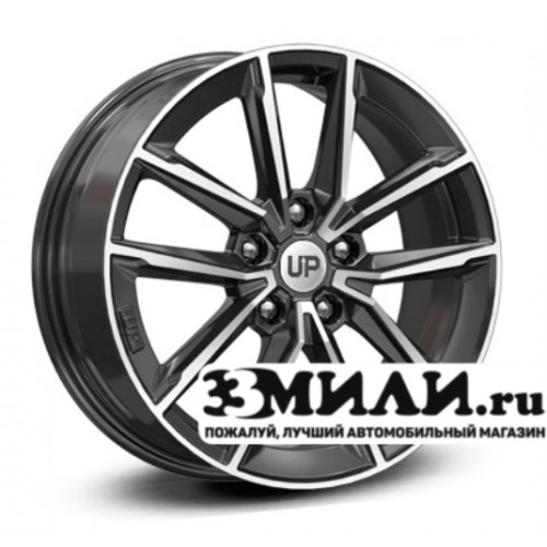 Диск 6.5x17 5x114.30 ET40 D66.10 Wheels UP Up104 Черный с полированной лицевой поверхностью