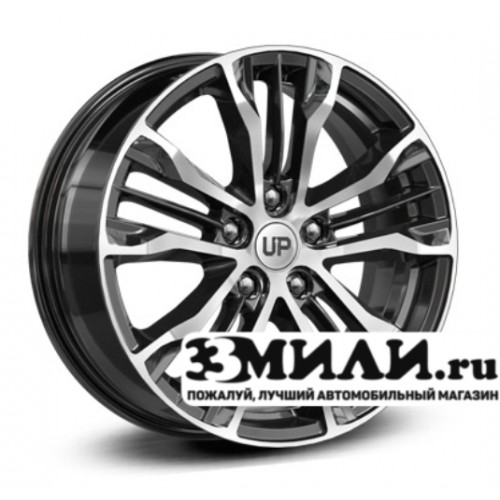 Диск 7.0x17 5x1080 ET42 D65.10 Wheels UP Up106 Черный с полированной лицевой поверхностью