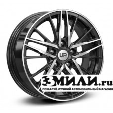 Диск 6.5x16 5x114.30 ET50 D67.10 Wheels UP Up108 Черный с полированной лицевой поверхностью
