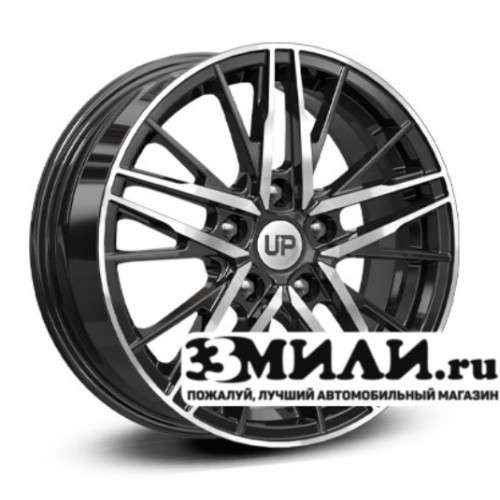 Диск 6.5x16 5x114.30 ET50 D67.10 Wheels UP Up108 Черный с полированной лицевой поверхностью