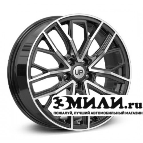 Диск 7.0x18 5x1150 ET45 D70.20 Wheels UP Up109 Черный с полированной лицевой поверхностью