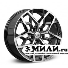 Диск 7.5x17 5x1080 ET50 D63.35 Wheels UP Up110 Черный с полированной лицевой поверхностью