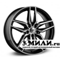 Диск 7.0x18 5x114.30 ET35 D67.10 Wheels UP Up112 Черный с полированной лицевой поверхностью