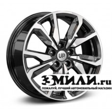 Диск 7.0x17 5x1080 ET35 D67.10 Wheels UP Up114 Черный с полированной лицевой поверхностью