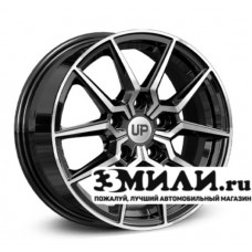 Диск 6.5x15 5x114.30 ET45 D67.10 Wheels UP Up117 Черный с полированной лицевой поверхностью