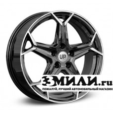 Диск 6.5x18 5x1080 ET33 D60.10 Wheels UP Up118 Черный с полированной лицевой поверхностью