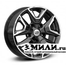 Диск 6.5x16 5x139.70 ET40 D980 Wheels UP Up119 Черный с полированной лицевой поверхностью