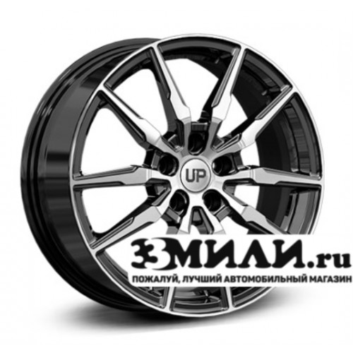 Диск 7.0x17 5x114.30 ET40 D66.10 Wheels UP Up121 Черный с полированной лицевой поверхностью