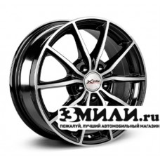 Диск 6.5x15 5x114.30 ET38 D67.10 X-trike X-111M Черный с полированной лицевой поверхностью