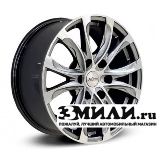 Диск 8.0x18 6x114.30 ET30 D66.10 X-trike X-134 Антрацитовый с полированной лицевой поверхностью