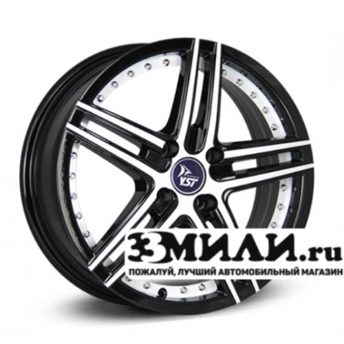 Диск 7.0x18 5x114.30 ET50 D67.10 YST X-1 Черный с белой лицевой поверхностью
