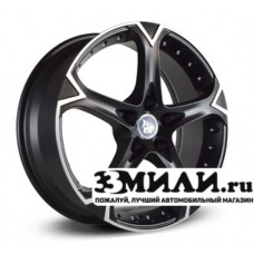 Диск 6.5x16 5x1120 ET33 D57.10 YST X-15 Черный матовый с полированной лицевой поверхностью