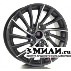Диск 7.0x17 5x1080 ET42 D65.10 Yamato Hoshi Антрацитовый матовый с полированной лицевой поверхностью