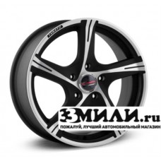 Диск 6.5x16 5x1120 ET46 D57.10 Yamato Mogama Черный матовый с полированной лицевой поверхностью