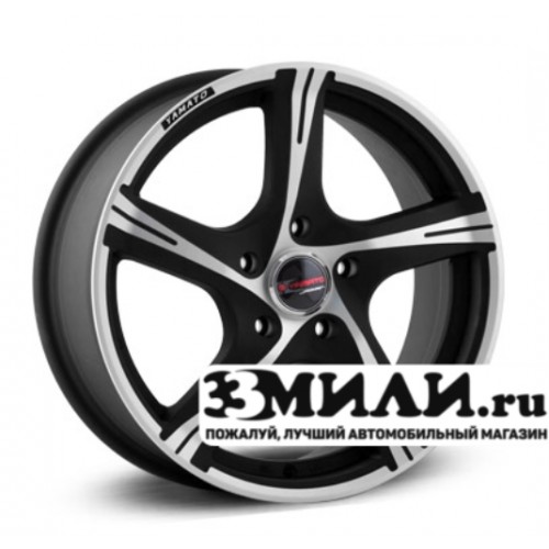 Диск 6.5x16 5x1120 ET46 D57.10 Yamato Mogama Черный матовый с полированной лицевой поверхностью