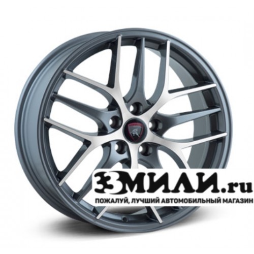 Диск 8.0x18 5x114.30 ET50 D60.10 Yamato Samurai Eiko Антрацитовый с полированной лицевой поверхностью