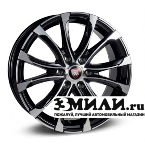 Диск 8.0x20 6x139.70 ET25 D106.10 Yamato Samurai Hinode Черный с полированной лицевой поверхностью