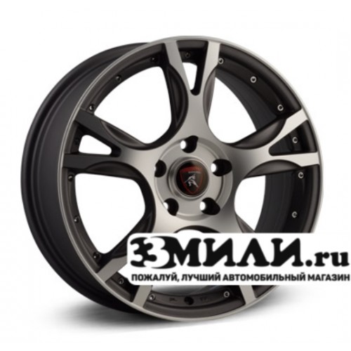 Диск 7.0x17 5x114.30 ET45 D73.10 Yamato Samurai Kioto no Amira Антрацитовый матовый с полированной лицевой поверхностью