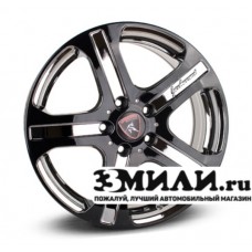 Диск 7.0x17 5x114.30 ET52 D73.10 Yamato Samurai Minamoto-no Sunemoto Черный,Серебристый зеркальный
