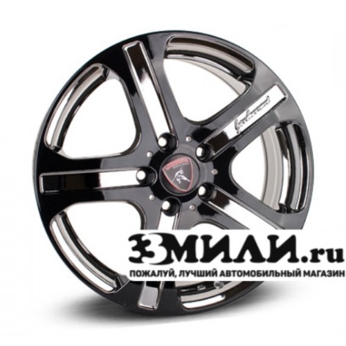 Диск 7.0x17 5x114.30 ET52 D73.10 Yamato Samurai Minamoto-no Sunemoto Черный,Серебристый зеркальный