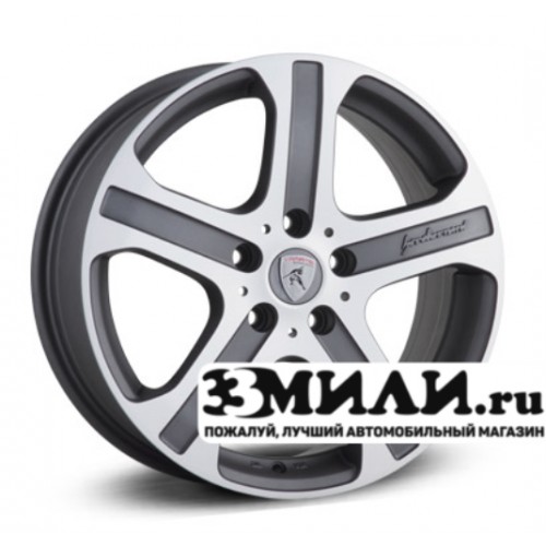 Диск 7.5x18 5x1120 ET42 D57.10 Yamato Samurai Minamoto-no Sunemoto Антрацитовый матовый с полированной лицевой поверхностью
