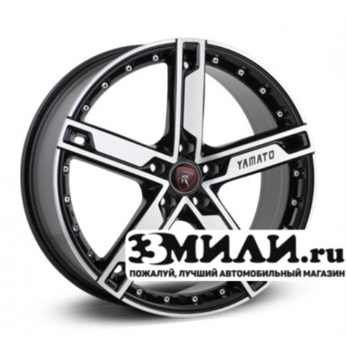 Диск 8.5x19 5x1300 ET55 D71.60 Yamato Samurai Miyatomo Musasi Черный с полированной лицевой поверхностью