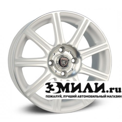 Диск 7.5x17 5x114.30 ET39 D60.10 Yamato Samurai Nitto-no Esisada Белый матовый с алмазной полировкой