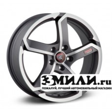 Диск 6.5x16 5x114.30 ET46 D67.10 Yamato Samurai Saito no Mokinato Антрацитовый матовый с полированной лицевой поверхностью