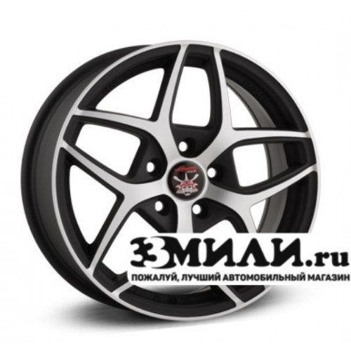 Диск 7.0x16 5x1120 ET50 D57.10 Yamato Segun Aketi Mitsuhidae Черный матовый с алмазной обработкой спиц