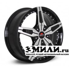 Диск 6.5x16 5x1120 ET50 D57.10 Yokatta model-17 Черный с полированной лицевой поверхностью