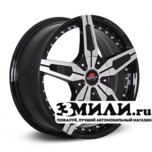 Диск 6.5x16 5x1120 ET50 D57.10 Yokatta model-17 Черный с полированной лицевой поверхностью