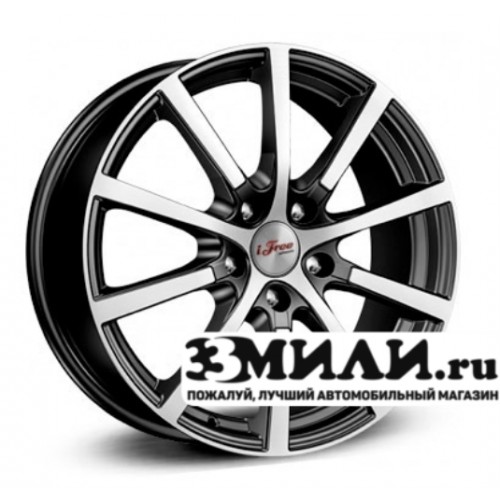 Диск 7.0x17 5x1120 ET42 D66.60 iFree Big Byz Черный с полированной лицевой поверхностью