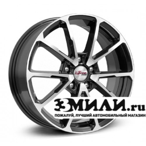 Диск 6.5x17 5x114.30 ET45 D67.10 iFree Skibidi Черный с полированной лицевой поверхностью