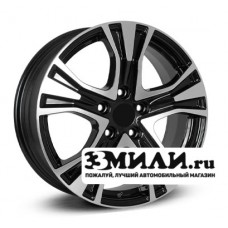 Диск 7.0x17 5x114.30 ET39 D60.10 КиК RAV-4 KC673 Черный с полированной лицевой поверхностью