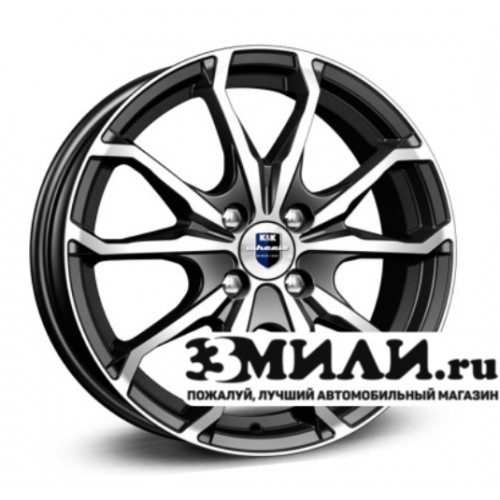 Диск 6.0x16 4x1080 ET48 D63.35 КиК Brent Черный с полированной лицевой поверхностью