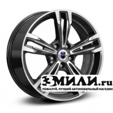 Диск 7.0x18 5x1120 ET35 D66.60 КиК Karrera Light Черный с полированной лицевой поверхностью