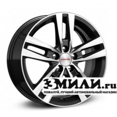 Диск 6.5x16 5x1080 ET40 D67.10 КиК Rassvet KC868 Черный глянцевый с полированной лицевой поверхностью