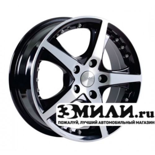 Диск 6.5x16 5x114.30 ET45 D67.10 Скад Diamond Черный с полированной лицевой поверхностью