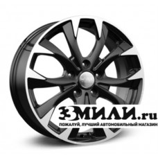 Диск 7.0x17 5x114.30 ET50 D67.10 Скад KL-274 Черный матовый с полированной лицевой поверхностью