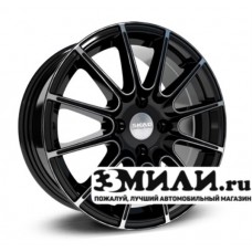 Диск 7.5x17 5x114.30 ET42 D67.10 Скад Le Mans Черный с полированной лицевой поверхностью