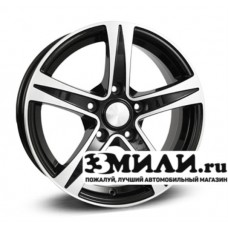 Диск 6.5x16 5x114.30 ET35 D67.10 Скад Sakura Черный с полированной лицевой поверхностью