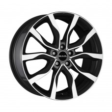 Диск 8.5x20 5x108 ET45 D63.4 MAK Highlands Black mirror