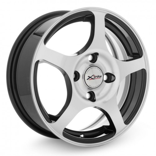 Диск 5.5x14 4x108 ET43 D63.35 Xtrike X-103 BK/FP
