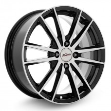 Диск 6.5x16 4x114.30 ET43 D67.10 X-trike X-129 Черный с полированной лицевой поверхностью