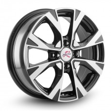 Диск 6.0x15 4x1000 ET48 D54.10 X-trikeRST Kia Rio R045 Черный с полированной лицевой поверхностью