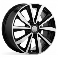 Диск 6.5x16 5x114.30 ET40 D66.10 КиК ZV Qashgai J11 KC974 Черный с полированной лицевой поверхностью