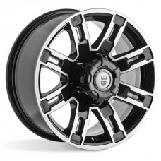 Диск 7.5x16 6x139.70 ET30 D67.10 КиК Полюс Черный с полированной лицевой поверхностью