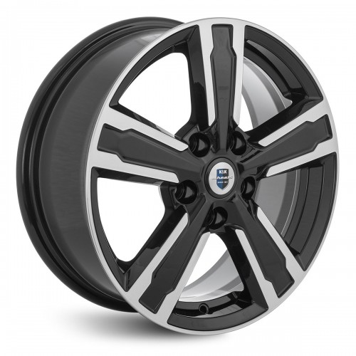 Диск 6.5x16 5x1120 ET42 D57.10 КиК Оклахома Черный с полированной лицевой поверхностью