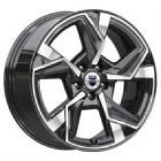 Диск 7.5x18 5x1080 ET45 D67.10 КиК Кайан Черный с полированной лицевой поверхностью